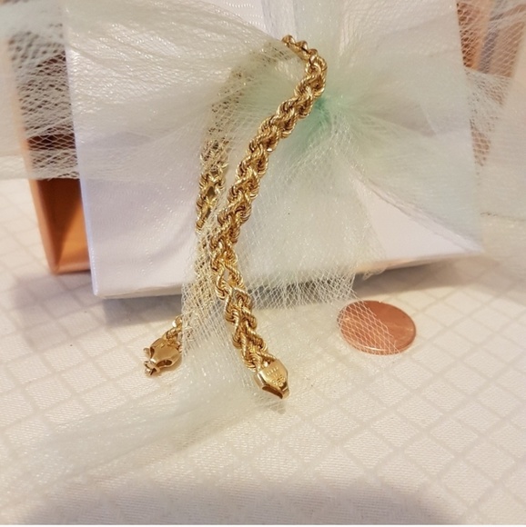 Gold vintage Jewelry - 14K Peruvian Gold Double Chain Bracelet